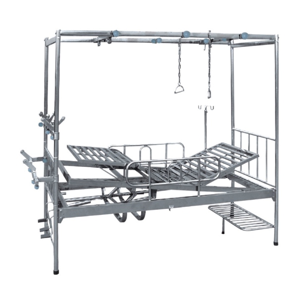 不锈钢手动三摇可倾骨科床