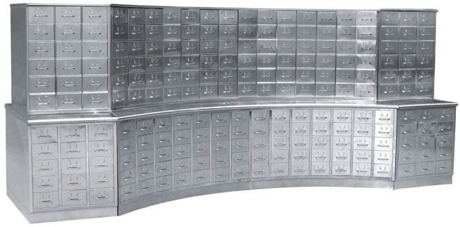 不锈钢四合型中药调剂柜