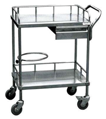 不锈钢单抽治疗车