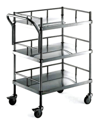 不锈钢三层器械车