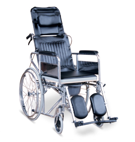 高靠背马桶轮椅